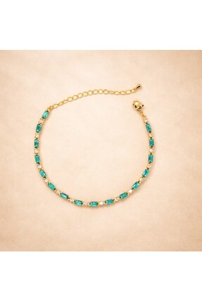 Saros Teknoloji Turkuaz Renkli Baget Taşlı Suyolu Bileklik