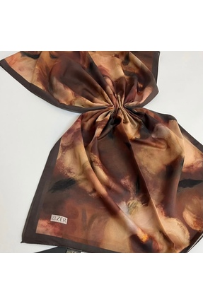 ZER ORGANIC PAMUKLU ÇİÇEK DESENLİ ŞAL %100 PAMUK