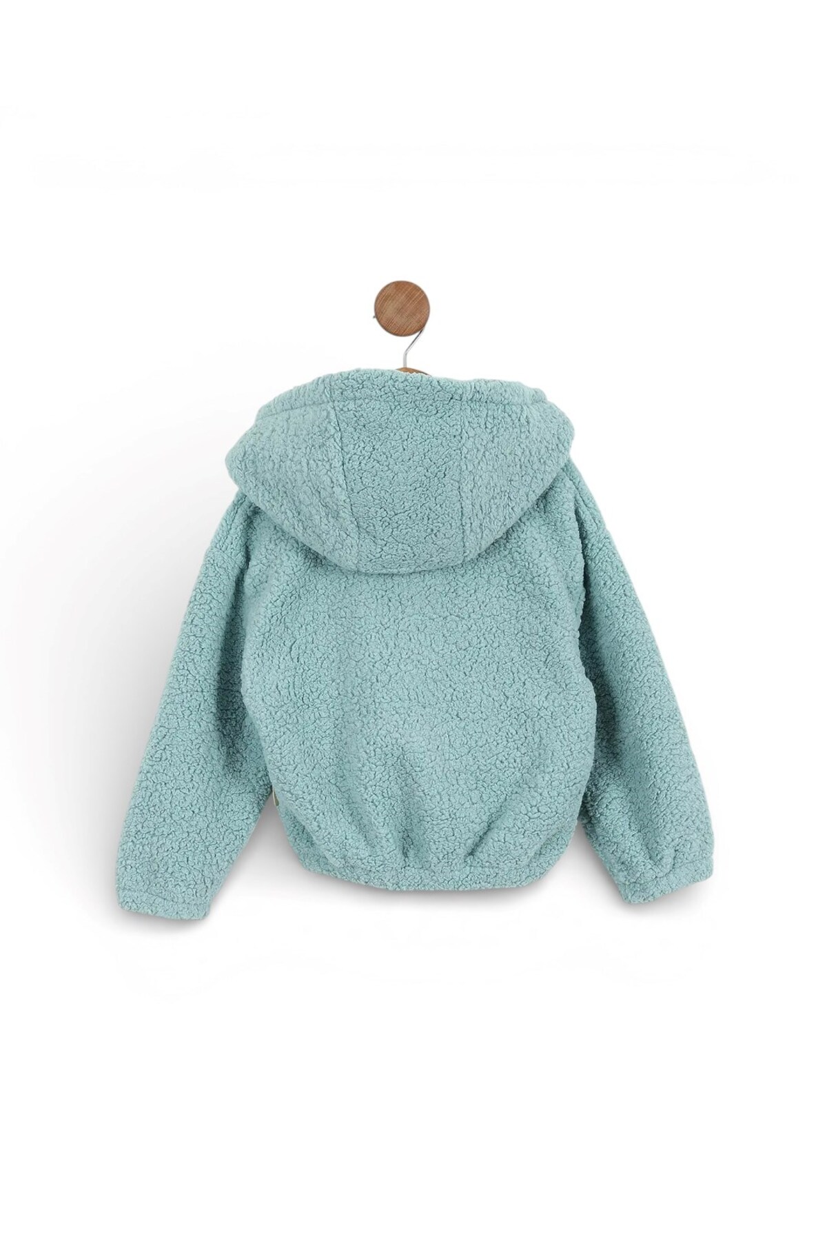 Ege Bebek Kız Çocuk Cep Detaylı, Kışlık Peluş Kuzu Hırka,5-6-7-8-9-10 YAŞ Kapüşonlu, Kaban, DAR KALIP fotoğrafı 6 (önizleme)