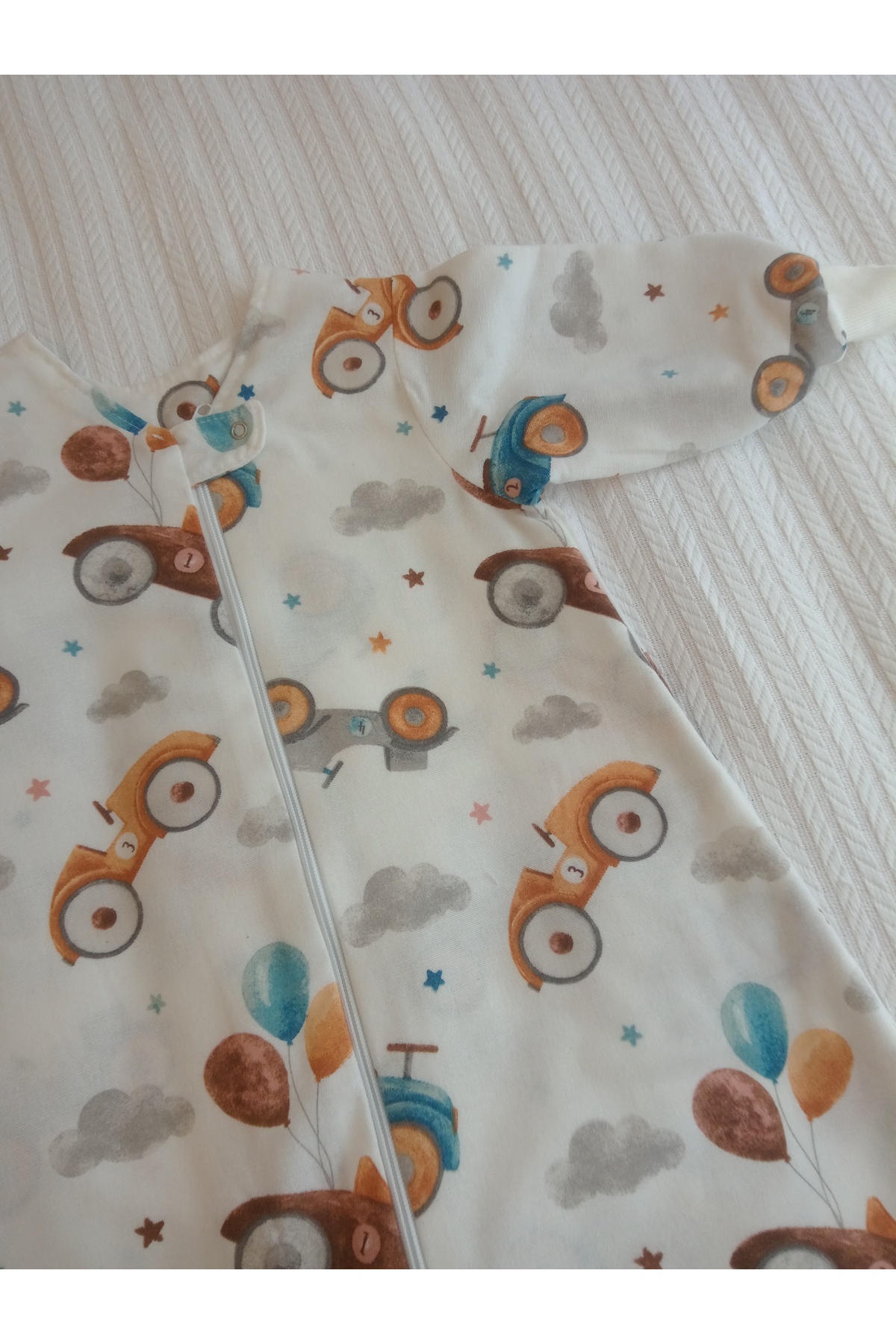 Wenaris Uyku Tulumu %100 Doğal Pamuk Çift Kat PAZEN Özel Kumaş Unisex 1.0 Tog 20-24 DERECE fotoğrafı 3 (önizleme)