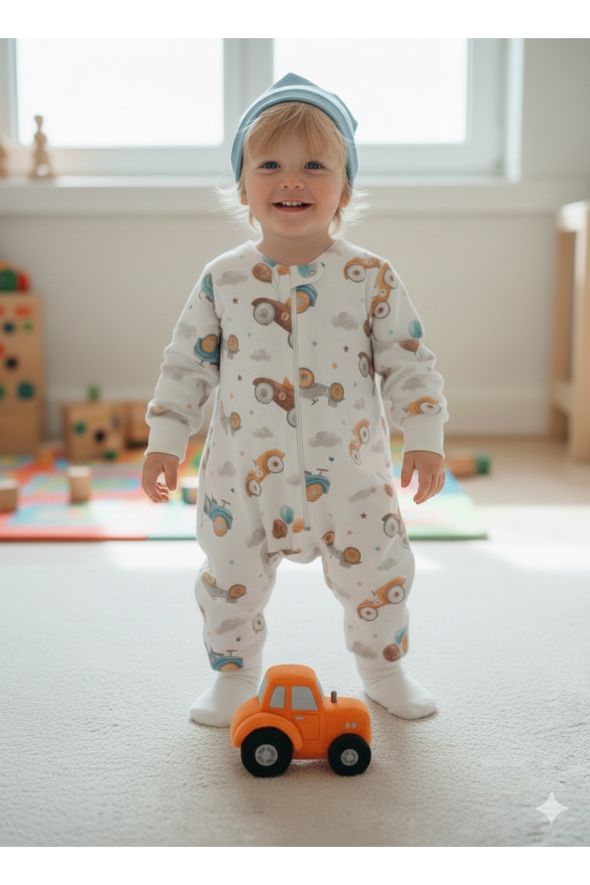 Wenaris Uyku Tulumu %100 Doğal Pamuk Çift Kat PAZEN Özel Kumaş Unisex 1.0 Tog 20-24 DERECE fotoğrafı 2 (önizleme)