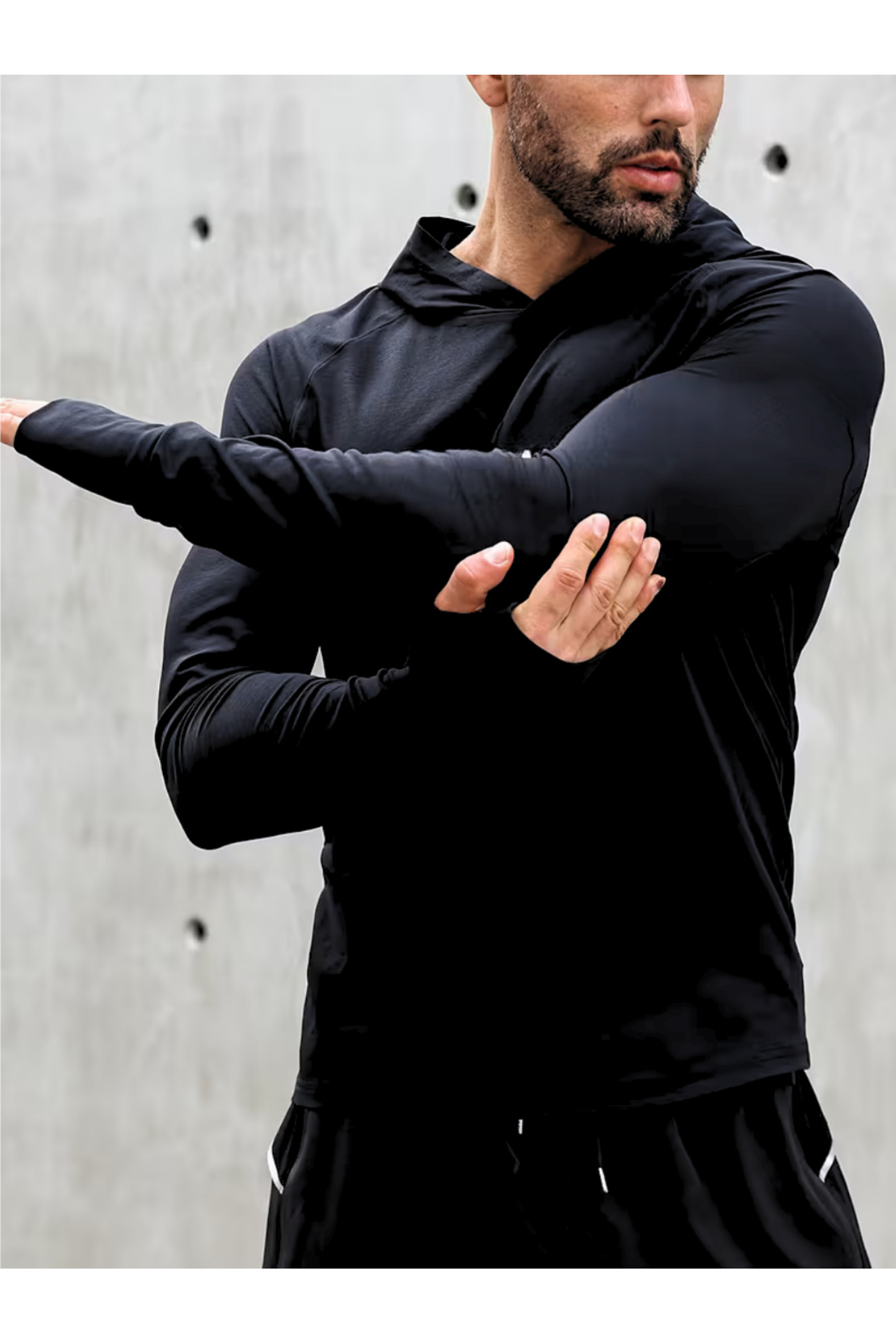 RUTBİL SPORTS Kapşonlu Fitness BODY -GYM Fitness Tank Top -Boks Antrenman BODY -Koşu Egzersiz BODY COMPRESSİON