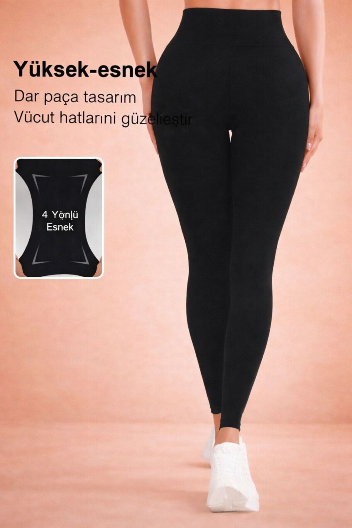 zalfe  Yüksek Esnekliğe Sahip Şekillendirici Kadın Tayt - Vücuda Tam Oturur, Toparlar, Şekillendirir! - Görsel 3