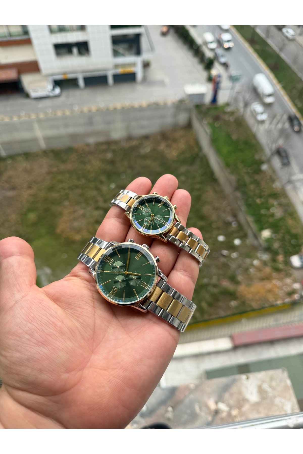 مجموعه ساعت‌های عاشقانه جفتی با قاب فولادی (قیمت شامل بند نیست.)