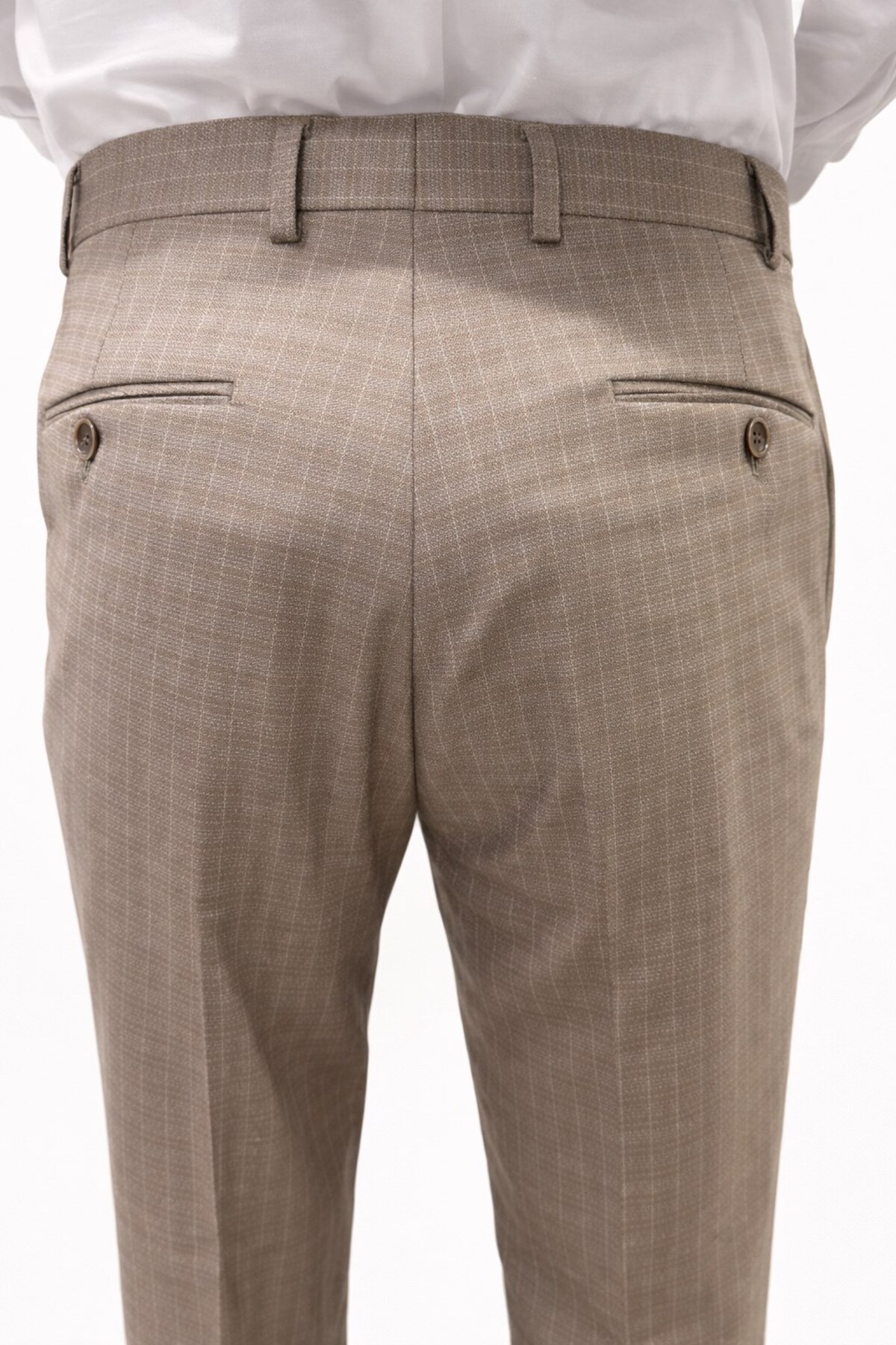 Plus Scorpion  Erkek Kruvaze Slim Fit Takım Elbise – 4 Düğmeli, Sivri Yaka, Çift Yırtmaçlı Şık Tasarım - Görsel 8