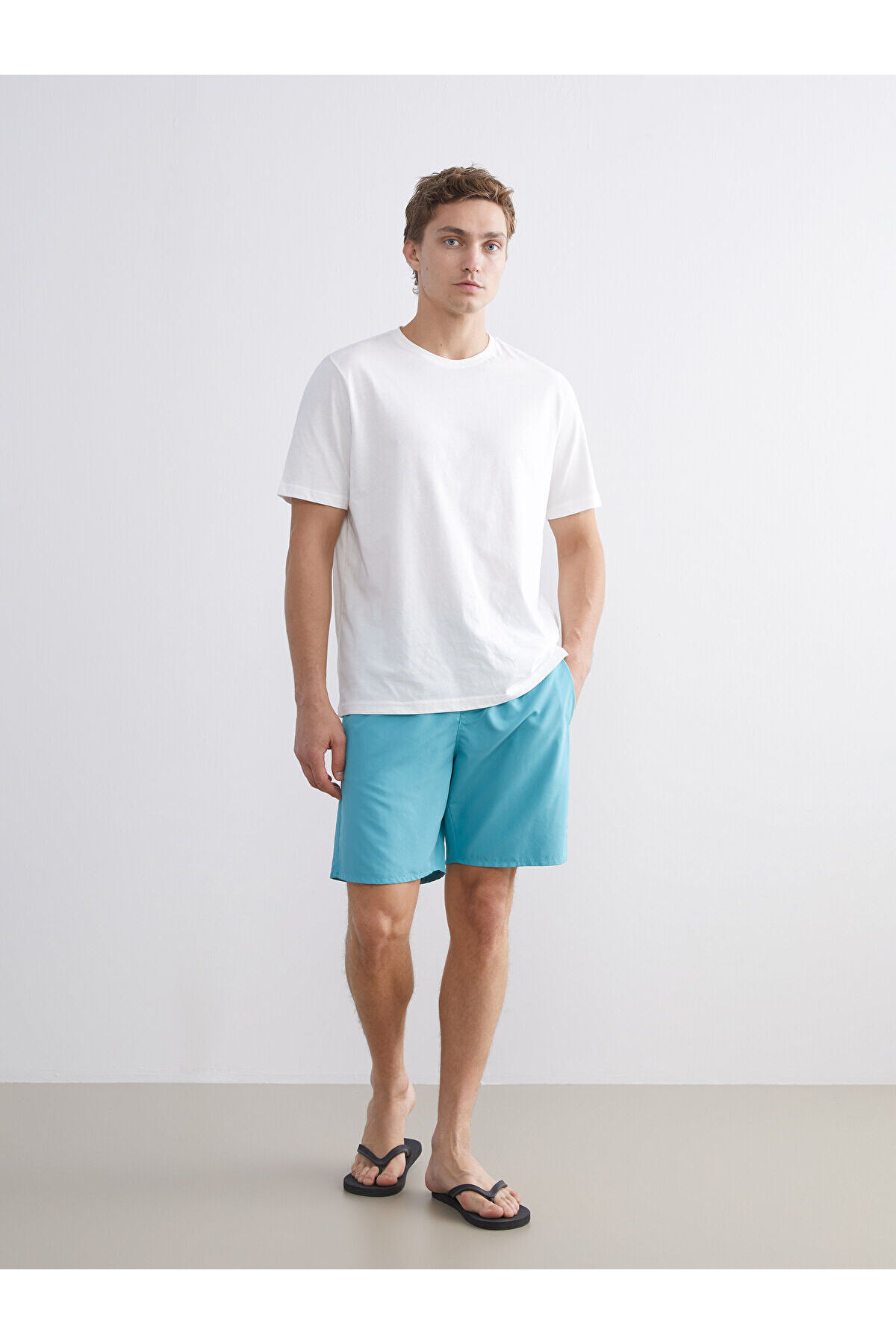 LC Waikiki Vizyon New Season Knee Length Basic Men's Swim Shorts