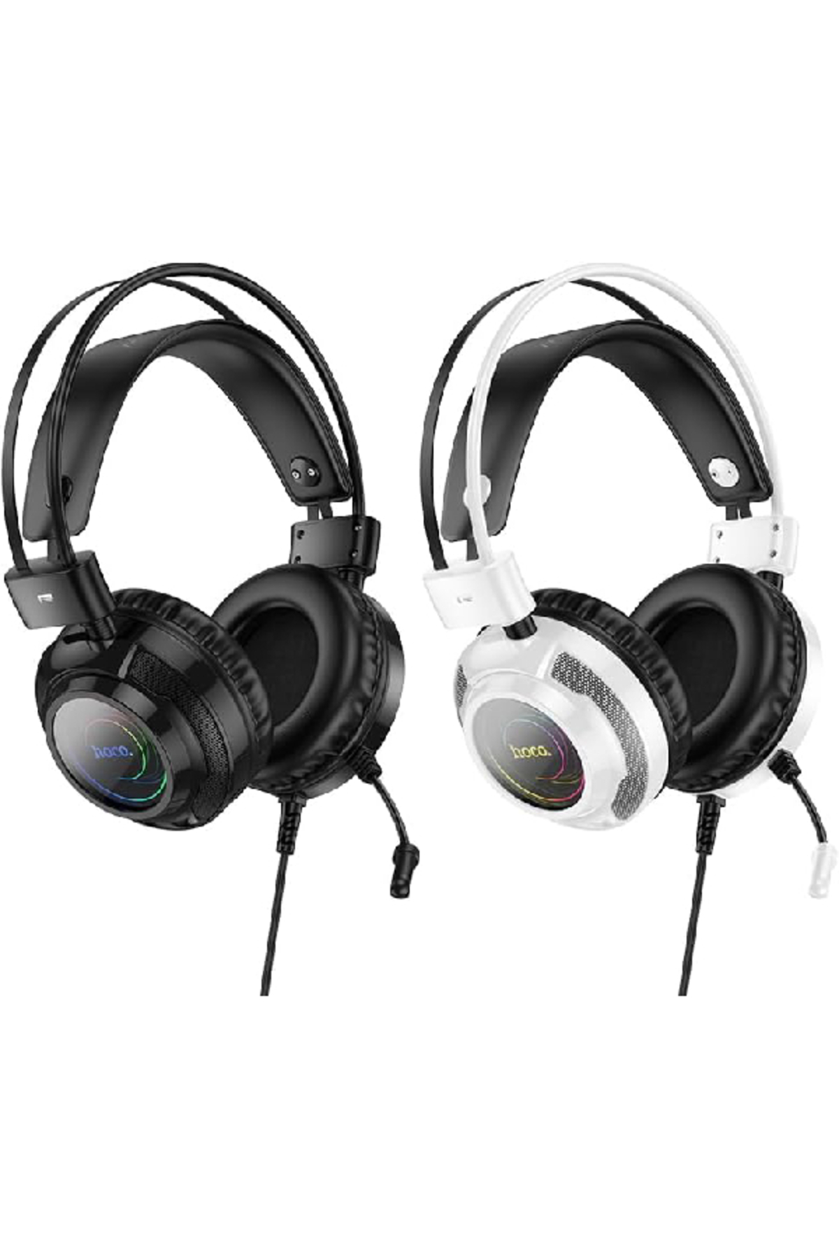 No7tech Kafaüstü Gaming Kulaklık Hoco. W110 RGB Aydınlatmalı 2M