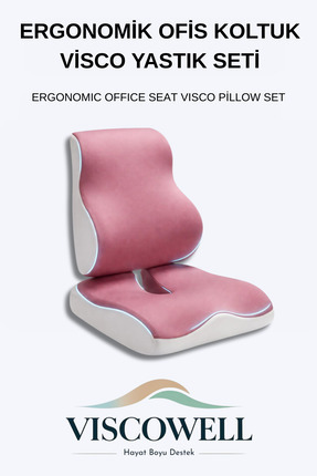 ViscoWell Visco Ortopedik Oturma ve Bel Destek Minderi Seti, Sırt Yastığı ve ...