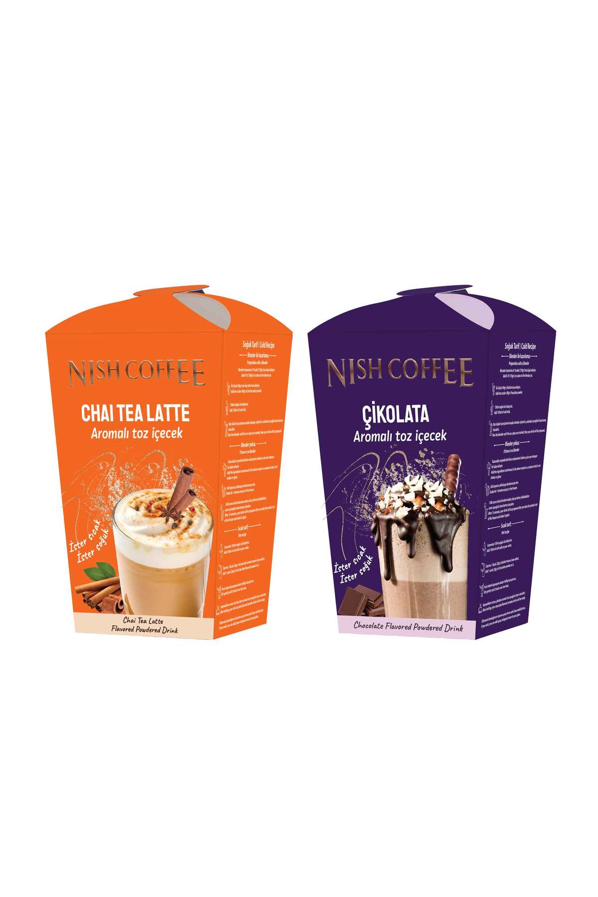 Nish Coffee Nish Chai Tea Latte, Çikolata Aromalı Toz İçecek 2'li