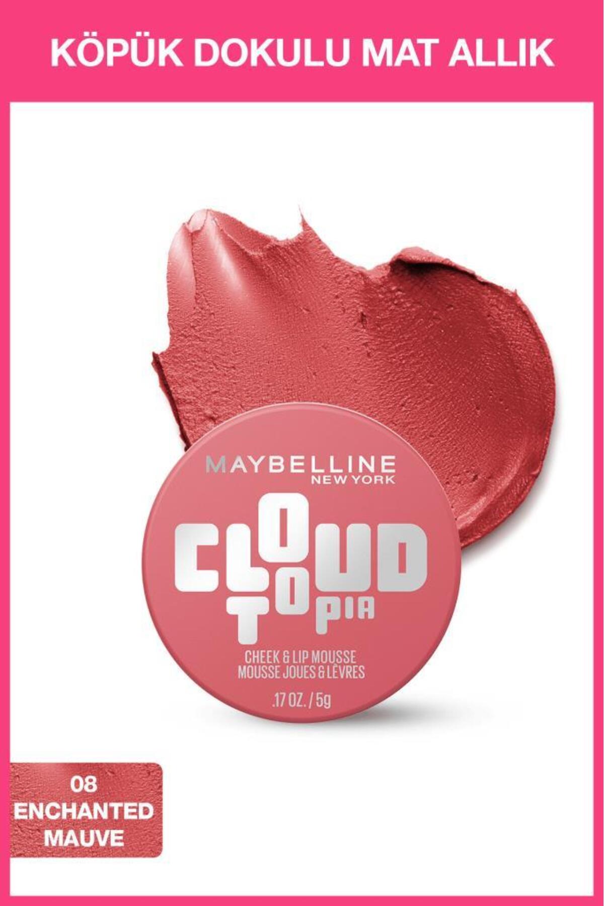 Maybelline New York Cloudtopia Köpük Dokulu Mat Allık & Ruj 08 Enchanted Mauve - Fiyatı, Yorumları