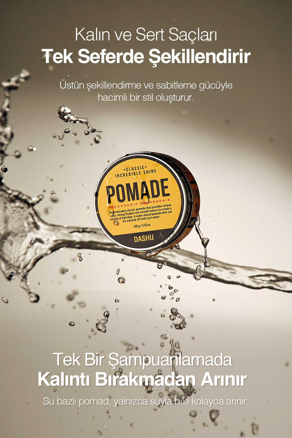 Güçlü Tutuş ve Islak Görünüm Sunan Saç Sabitleyici Jel Classic Incredible Shine Pomade 100g — 8710 — تصویر 3 از 9