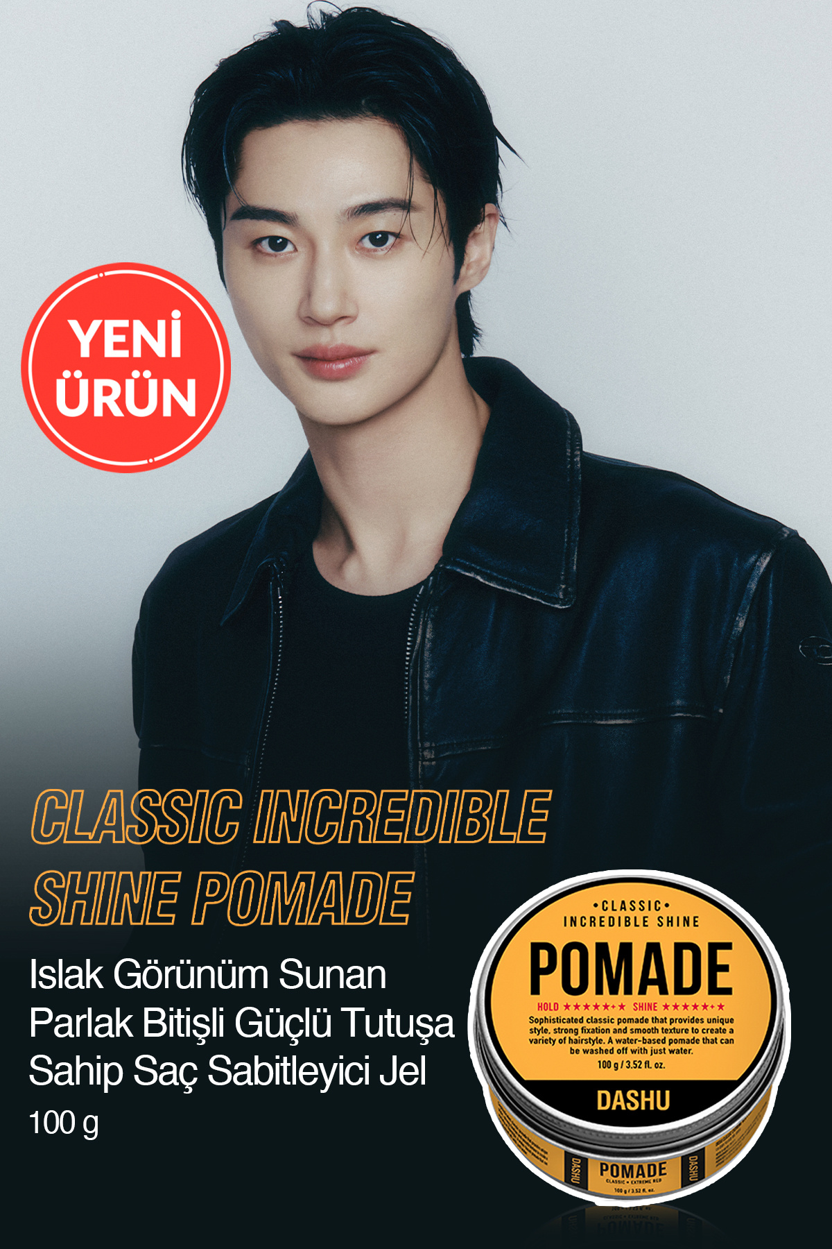 Dashu Güçlü Tutuş ve Islak Görünüm Sunan Saç Sabitleyici Jel Classic Incredible Shine Pomade 100g — 8710
