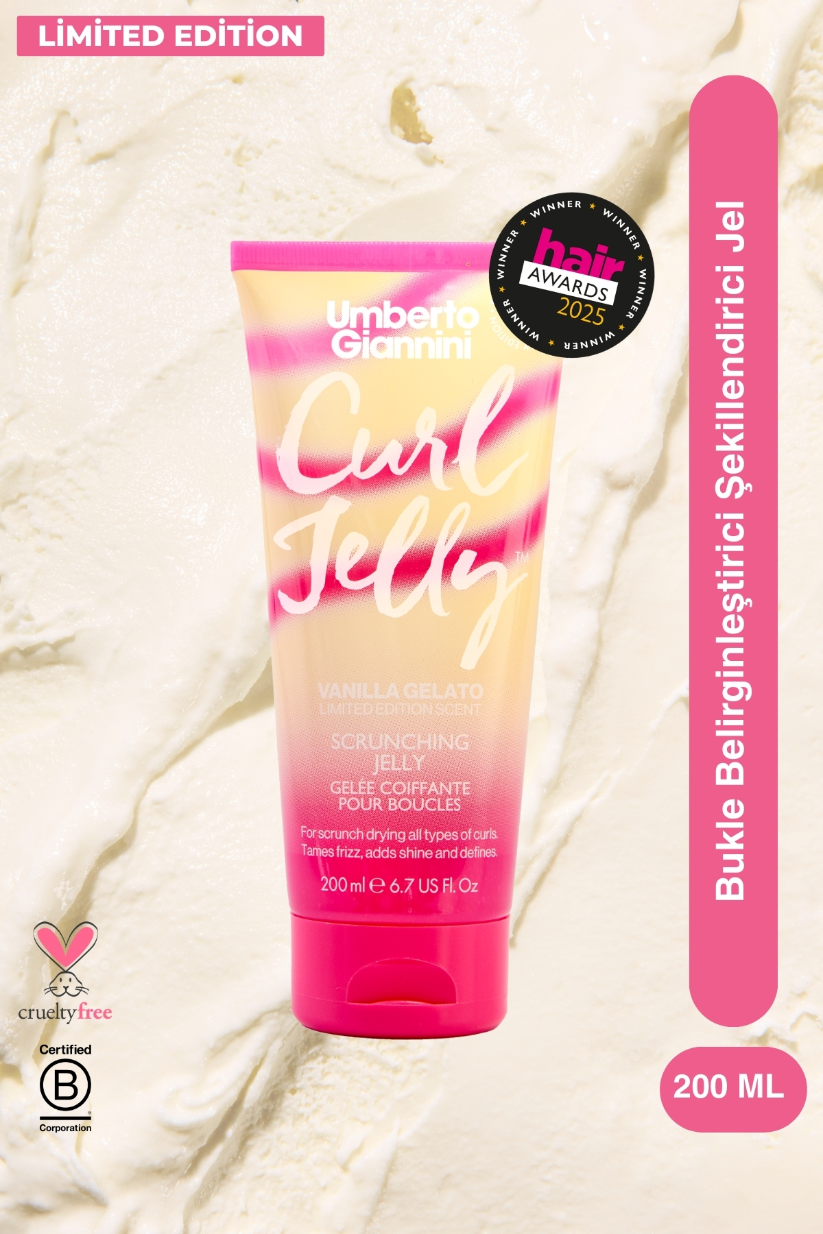 Umberto Giannini Curl Jelly Scrunching Jelly Limited Edition - Bukle Belirginleştirici Şekillendirici Jel - Fiyatı, Yorumları