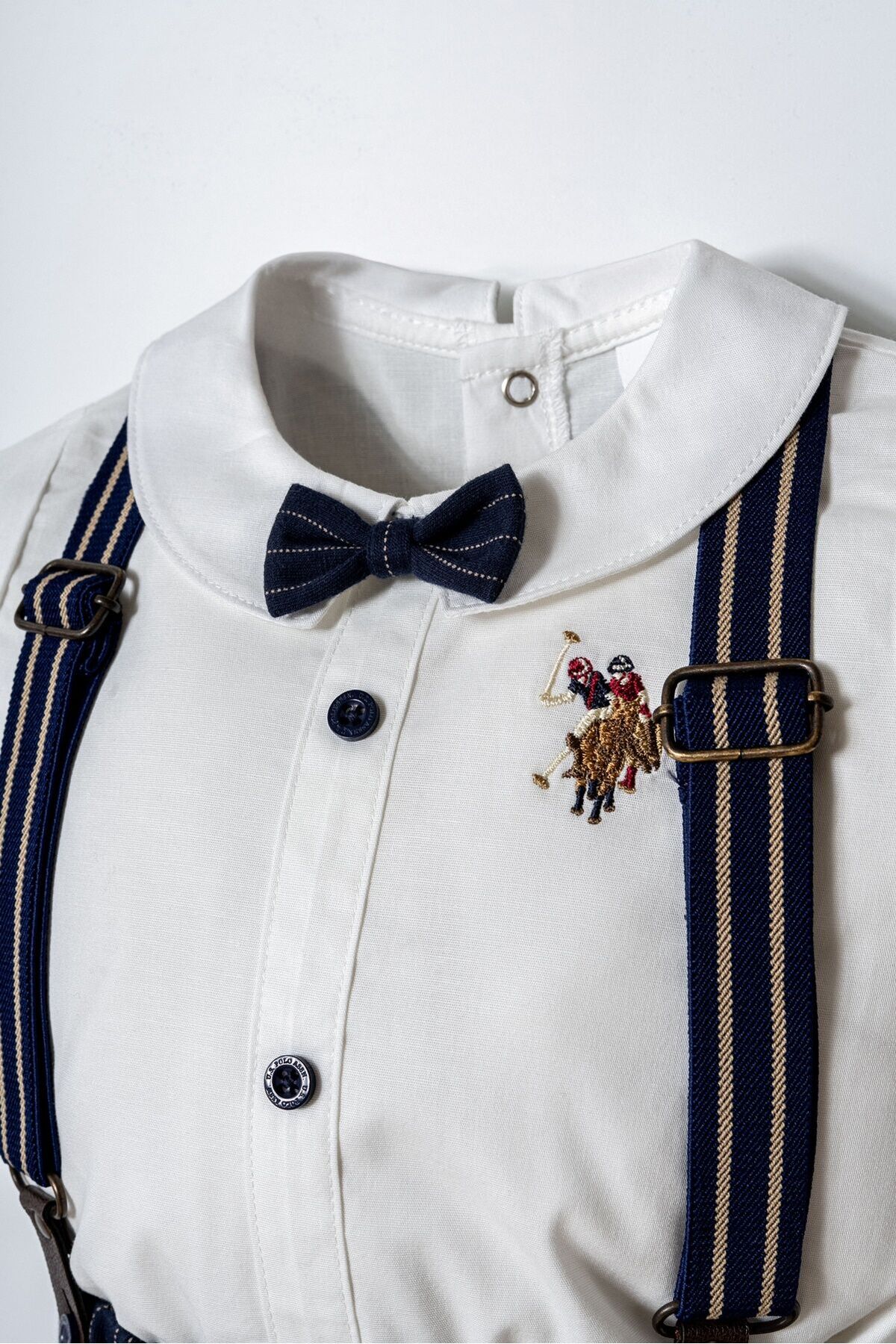 U.S. Polo Assn. Erkek Bebek Beyaz Şort Takım fotoğrafı 2 (önizleme)