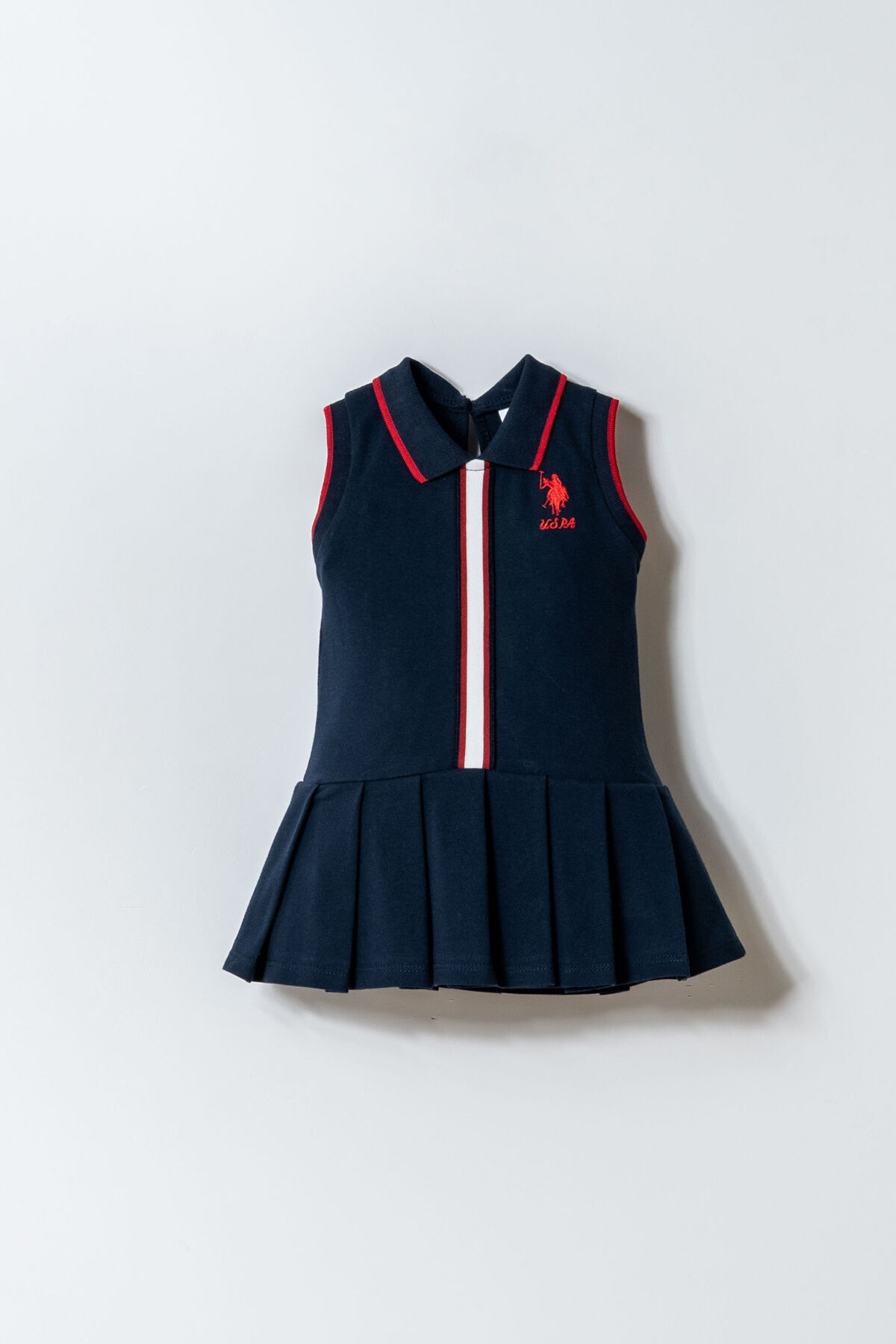 U.S. Polo Assn. Baby Girl Navy Blue Dress