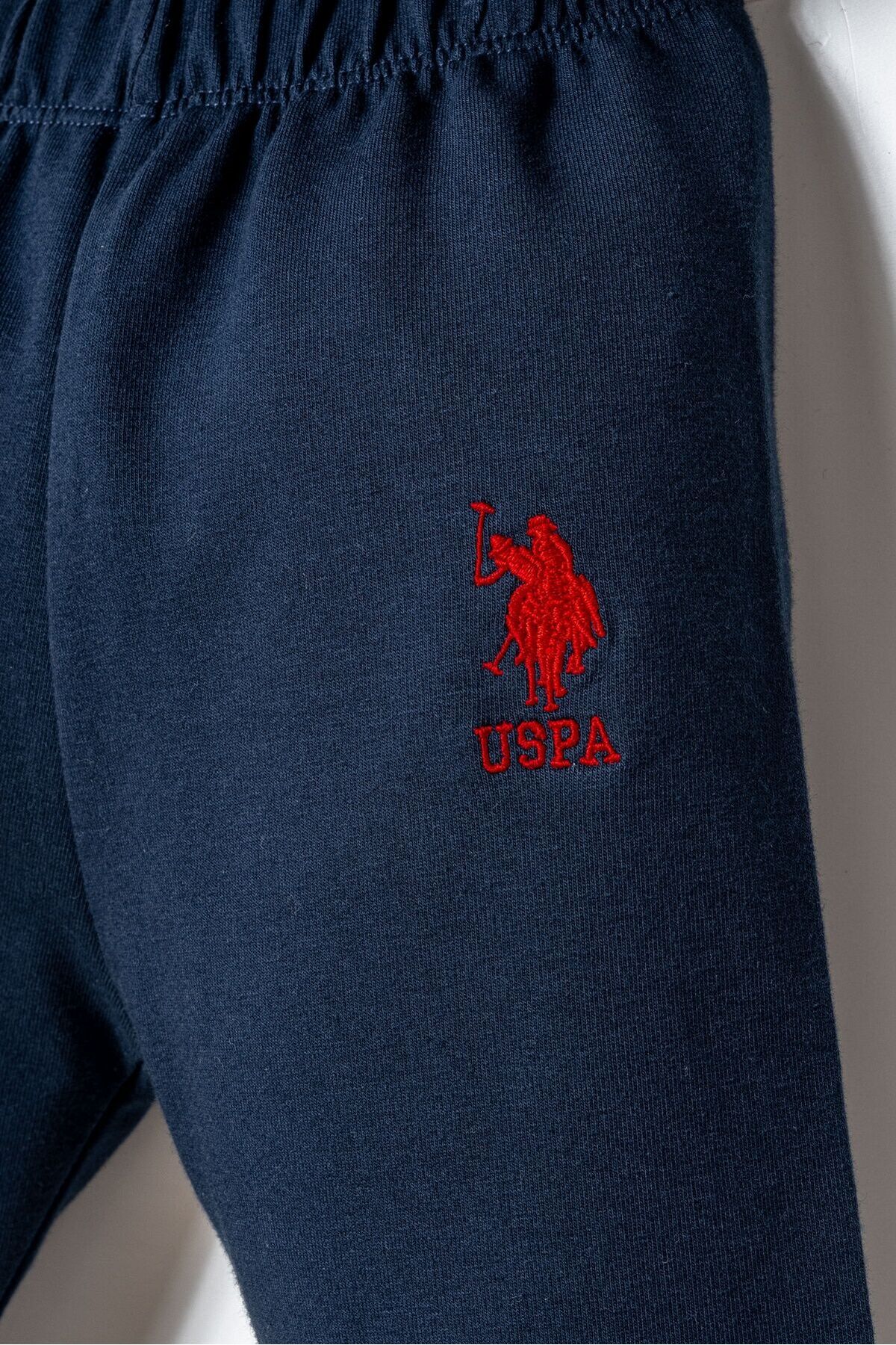 ست سه‌تکه نوزاد پسرانه سرمه‌ای یقه‌زیپ‌دار U.S. Polo Assn. — 5
