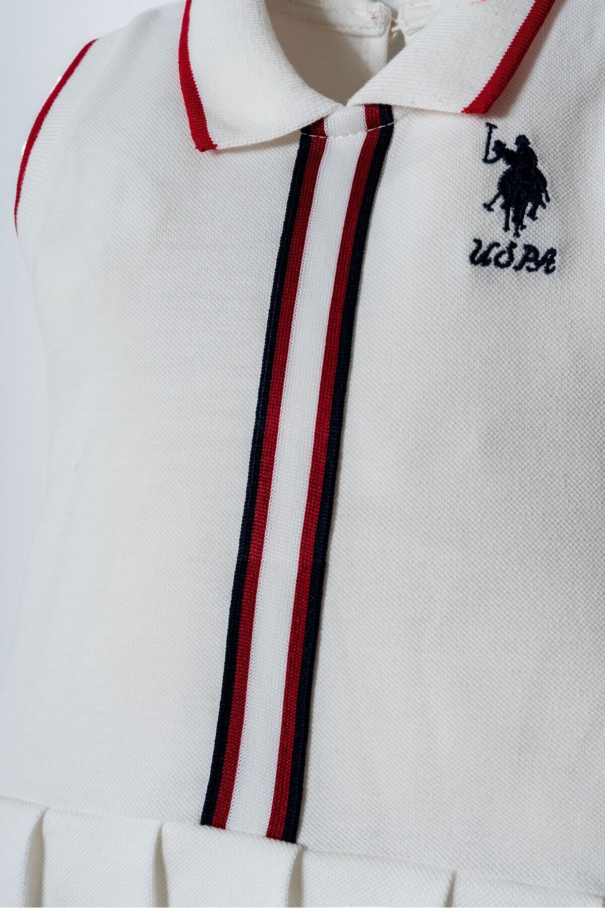 U.S. Polo Assn. Kız Bebek Beyaz Elbise fotoğrafı 5 (önizleme)