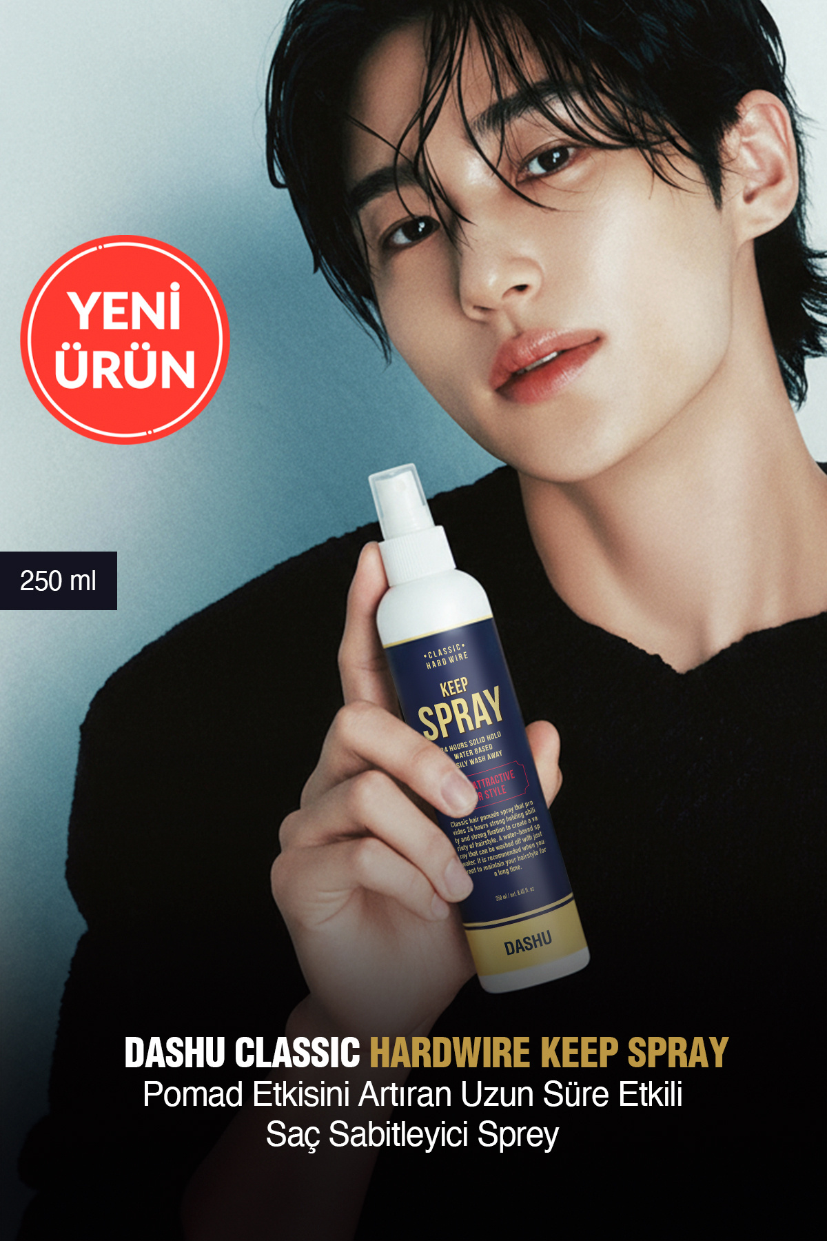 Dashu Pomad Etkisini Artıran Uzun Süre Etkili Saç Sabitleyici Sprey Classic Hard Wire Keep Spray — 8724