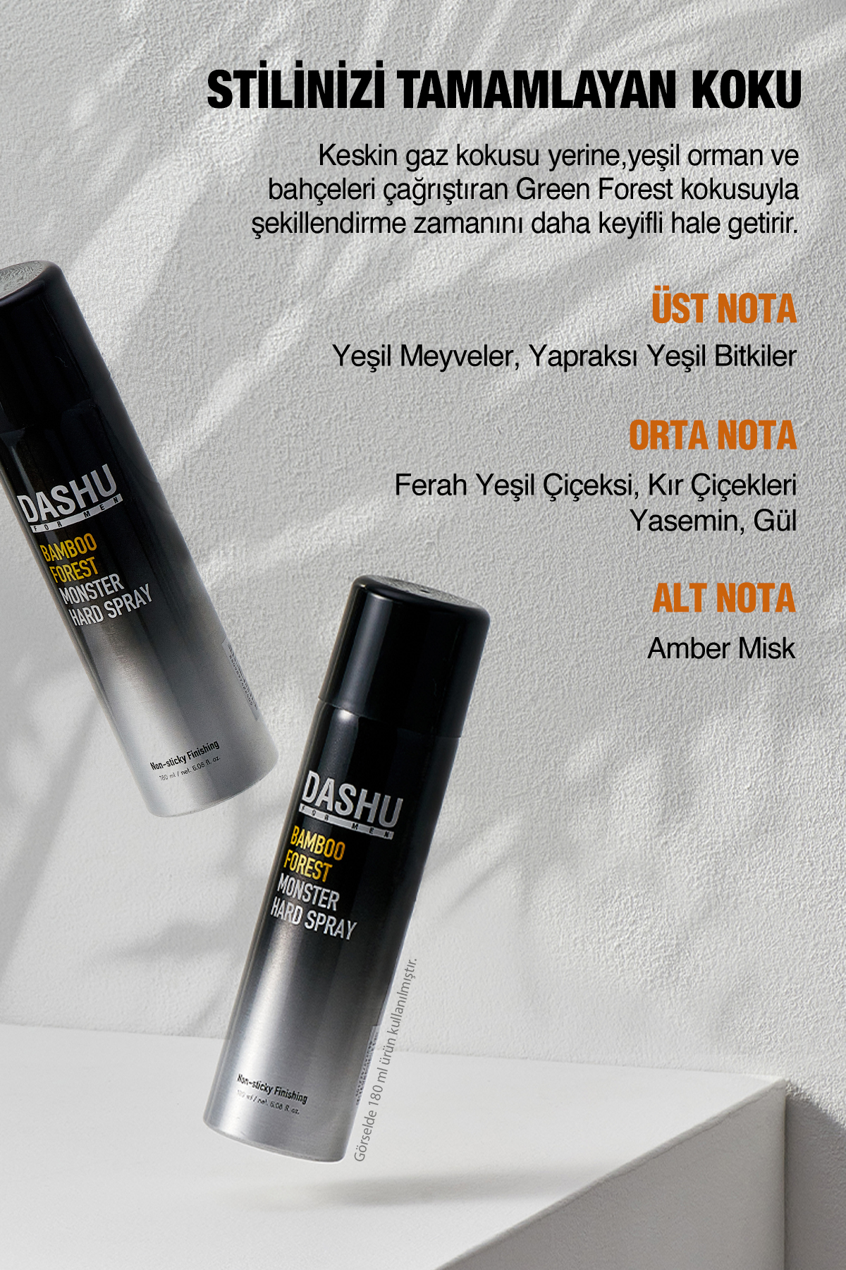 Anında Etkili Ultra Güçlü Saç Sabitleyici Sprey For Men Bamboo Forest Monster Hard Spray — 8761 — تصویر 7 از 9