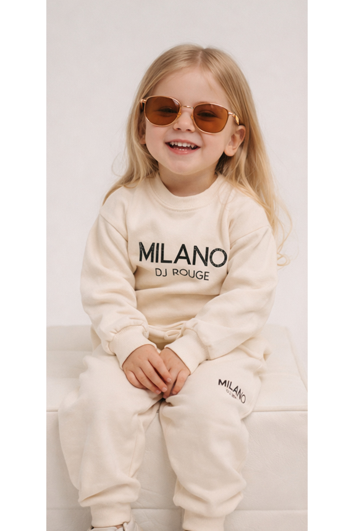 LittlePoffy Çocuk Oversize Baskılı Alt Üst Bebek Çocuk Eşorfman Takımı fotoğrafı 3 (önizleme)