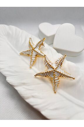 JEWELERY Deniz Yıldızı Beyaz Küpe