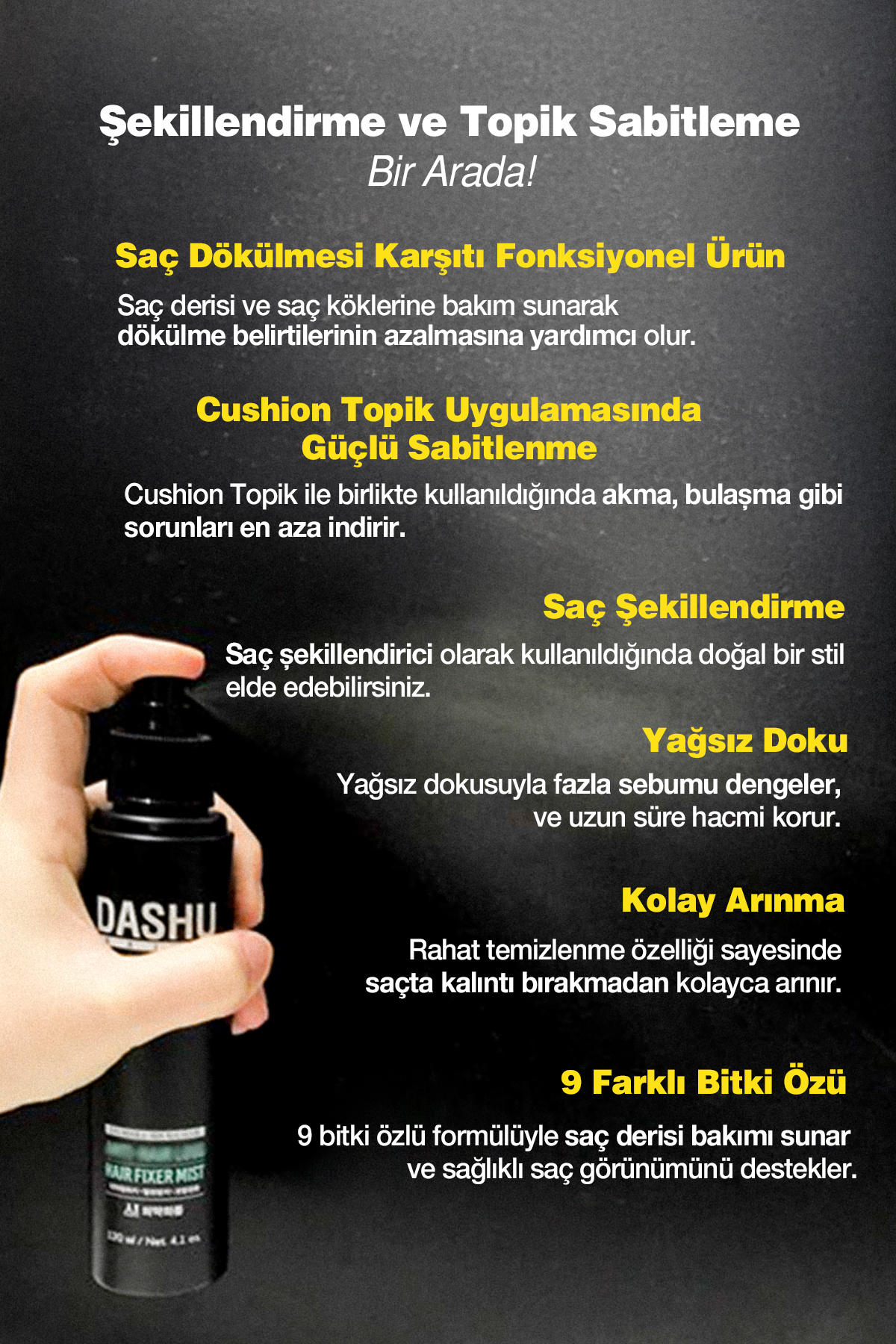 Saç Dökülmesine Karşı Etkili Topik Saç Sabitleyici Mist Daily Anti-Hair Loss Hair Fixer Mist — 8752 — تصویر 4 از 8