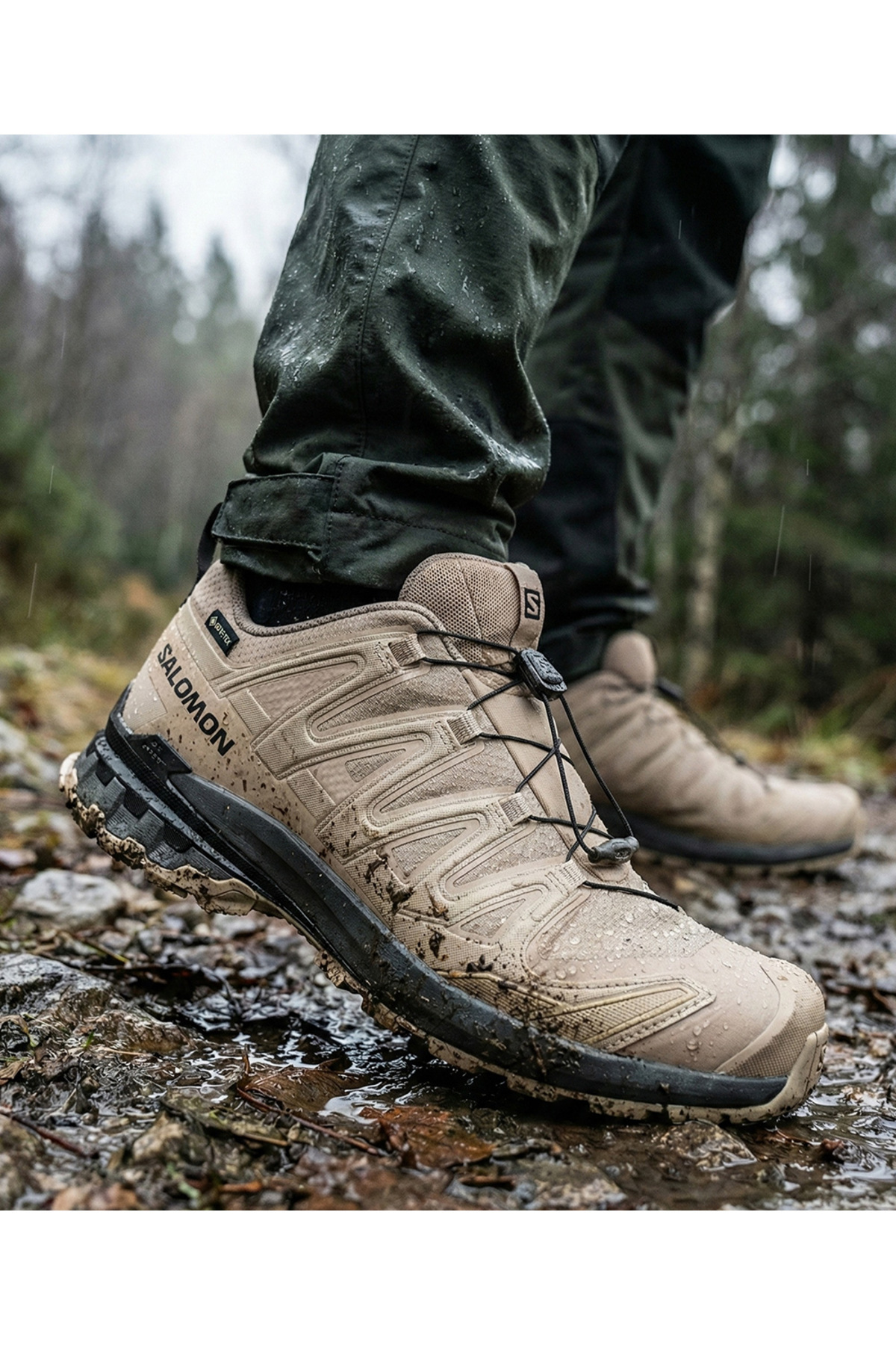 سالومون کفش‌های مردانه گورتکس مخصوص فضای باز Xa Pro 3D V9 بژ