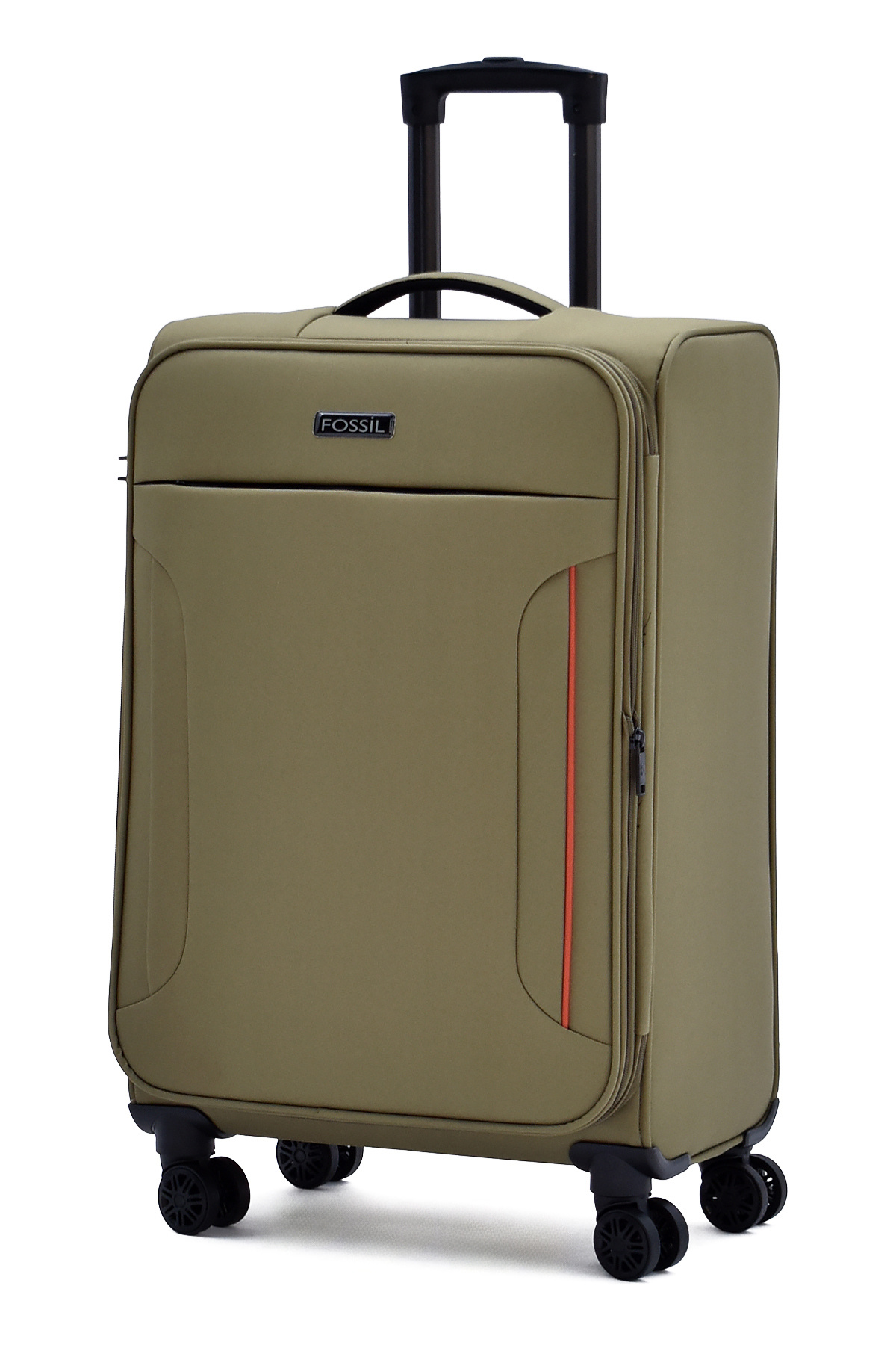 Ultra Light Medium Gusseted Fabric Suitcase – 360° 8 Wheels, Light & Large Interior