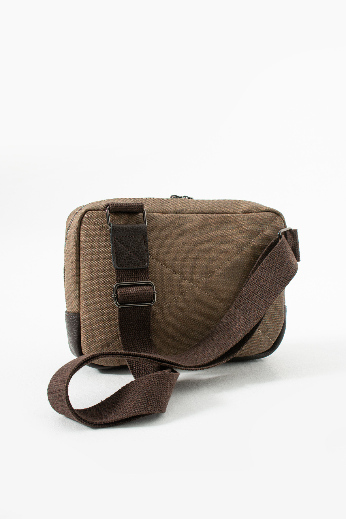 KASVA DERİ  Kanvas Kumaş Çapraz Çanta Unisex Tablet Çanta Askılı Omuz Çantası - Görsel 7