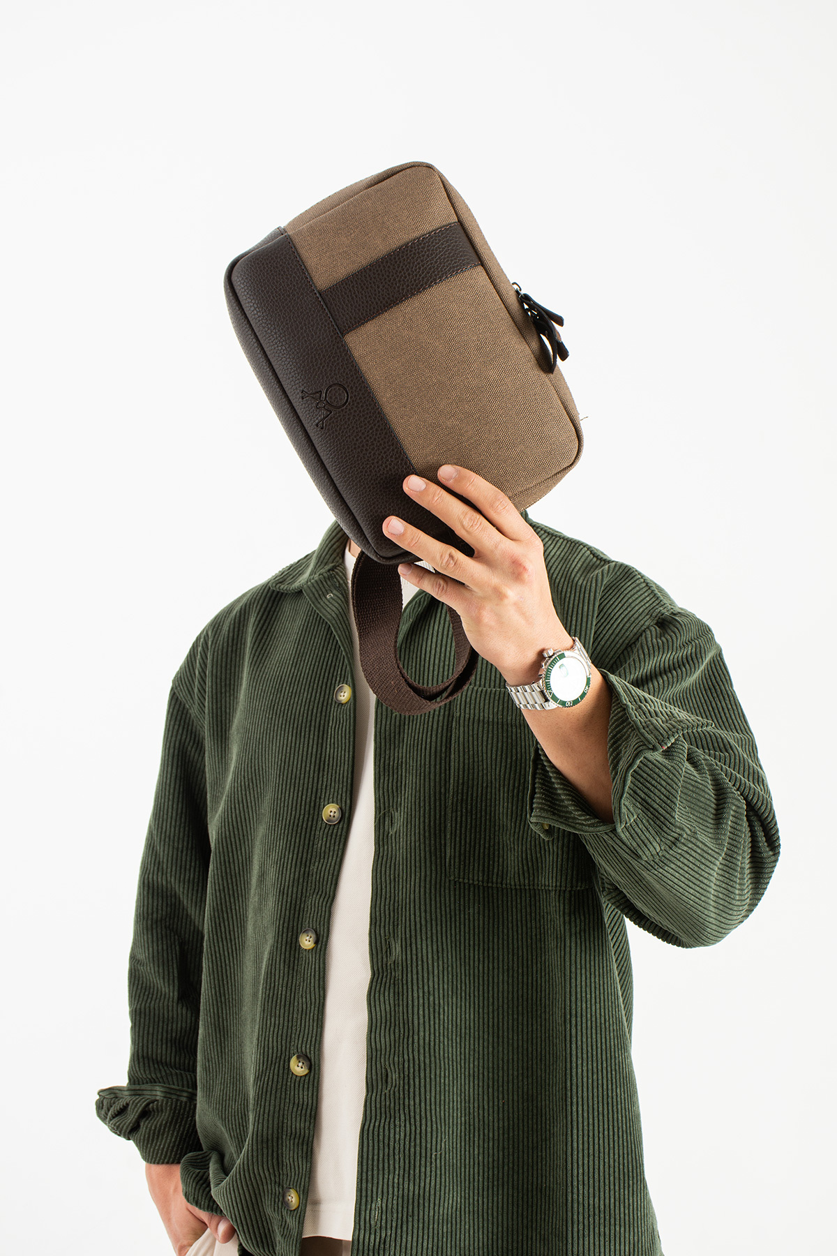 KASVA DERİ  Kanvas Kumaş Çapraz Çanta Unisex Tablet Çanta Askılı Omuz Çantası - Görsel 5