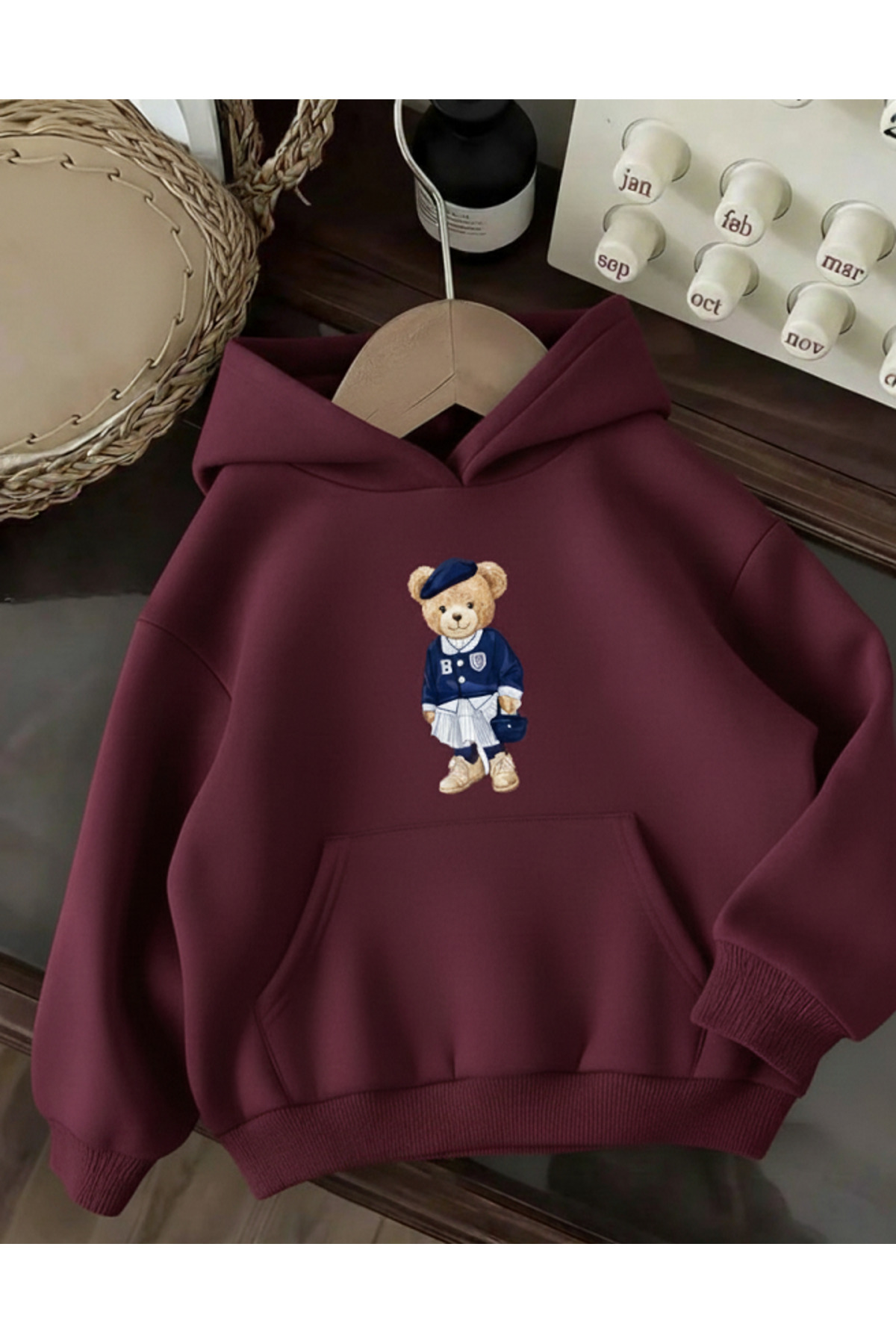 Mayer Butik Unisex Erkek/Kadın Ayıcık Özel Baskılı Pamuklu