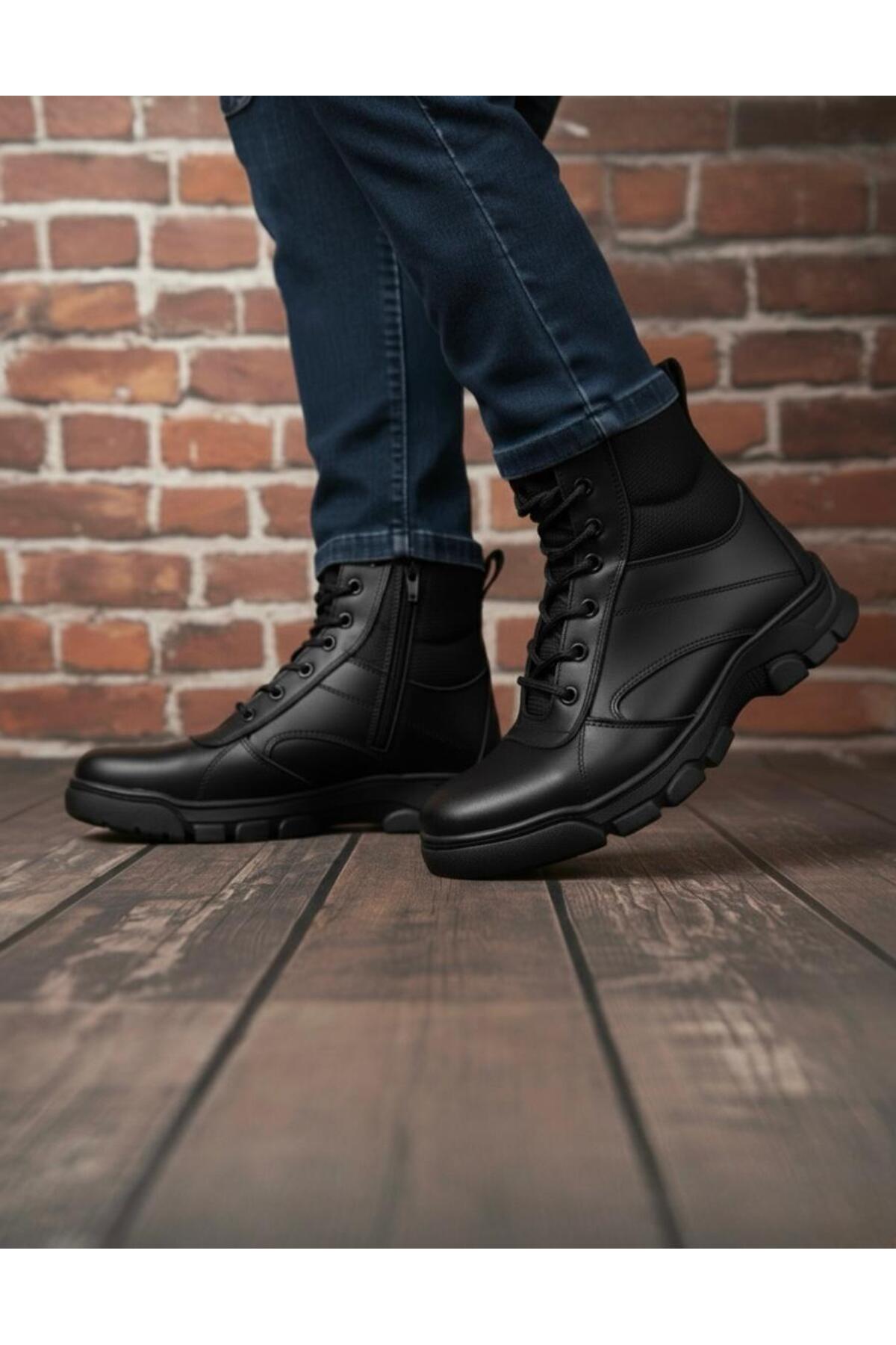 Taşpınar Ayakkabı %100 Hakiki Deri Erkek Kışlık Outdoor Kaymaz Taban Suya Dayanıklı Ayağı Üşütmez Spor Bot 40-45