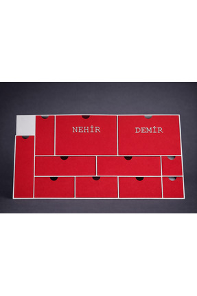 GenelTedarik 11KUTUCUKLU İSME ÖZEL ADVENT CALENDAR KIRMIZI-BEYAZ (İÇİ BOŞ GÖN...