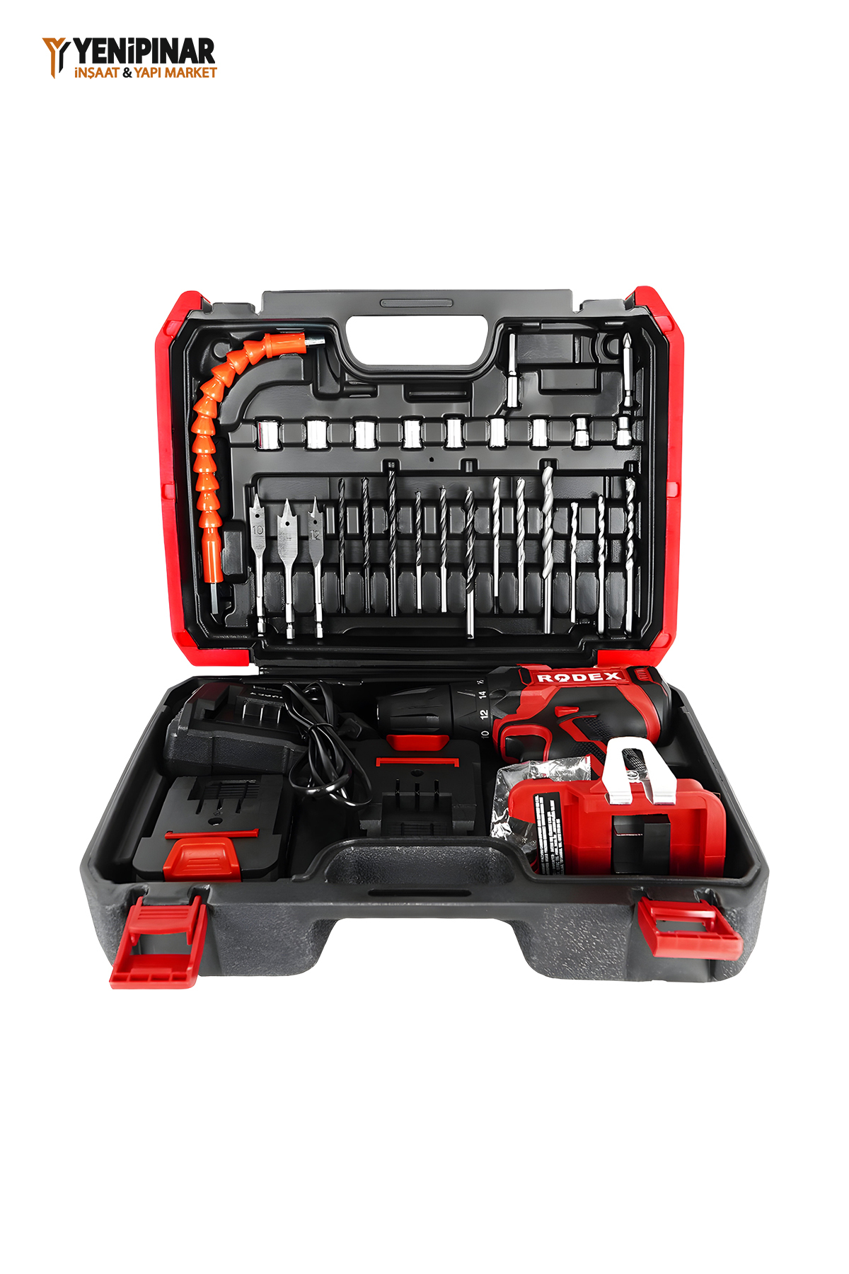 Rodex RDX3375A Akülü Matkap Seti | 21V | 17 Parça | Güçlü ve Çok