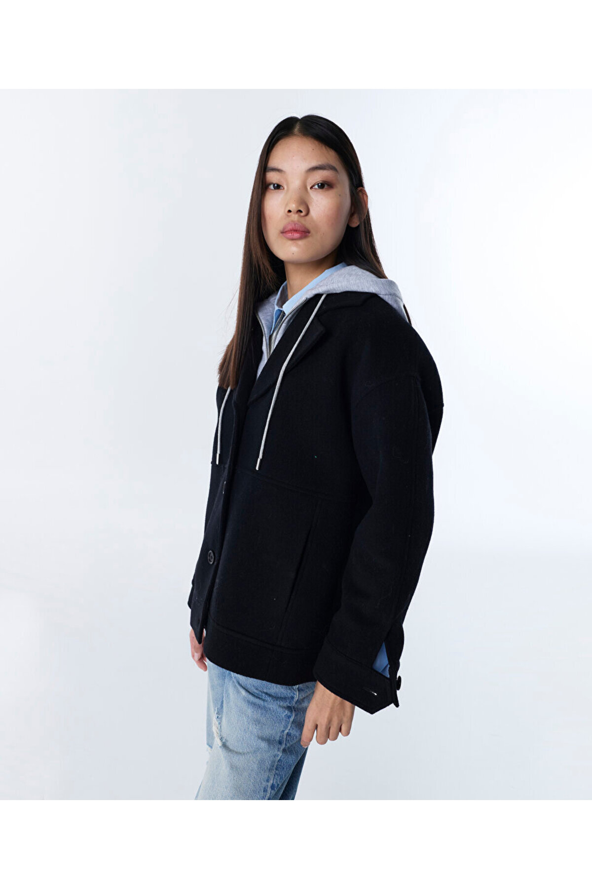 Twist  ÇİFT PARÇA GÖRÜNÜM YÜNLÜ KABAN - Görsel 5