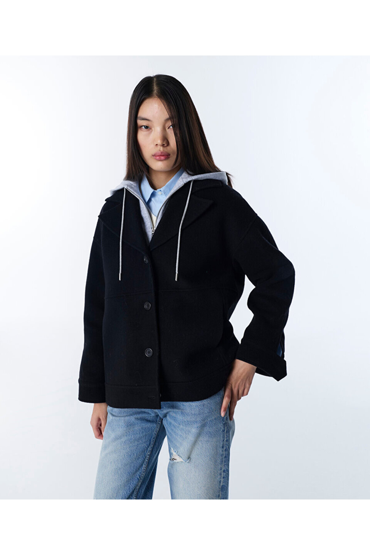 Twist  ÇİFT PARÇA GÖRÜNÜM YÜNLÜ KABAN - Görsel 6