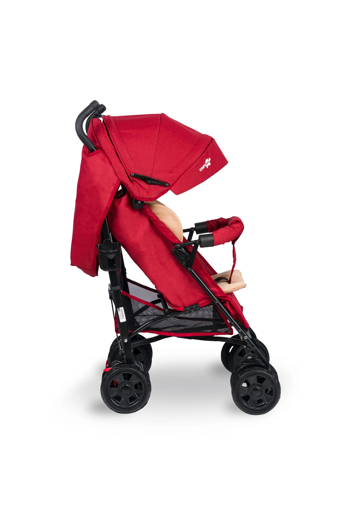 Comfymax Tam Yatar Baston Bebek Arabası – Dark Red fotoğrafı 3 (önizleme)
