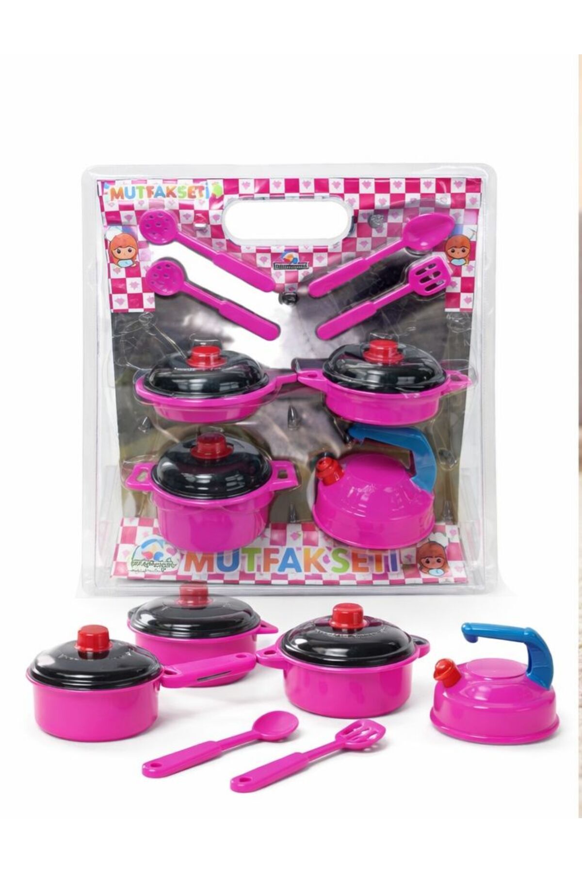 NASYONEL TOYS Oyuncak Mutfak Seti Pembe – Tencere Tava ve Mutfak