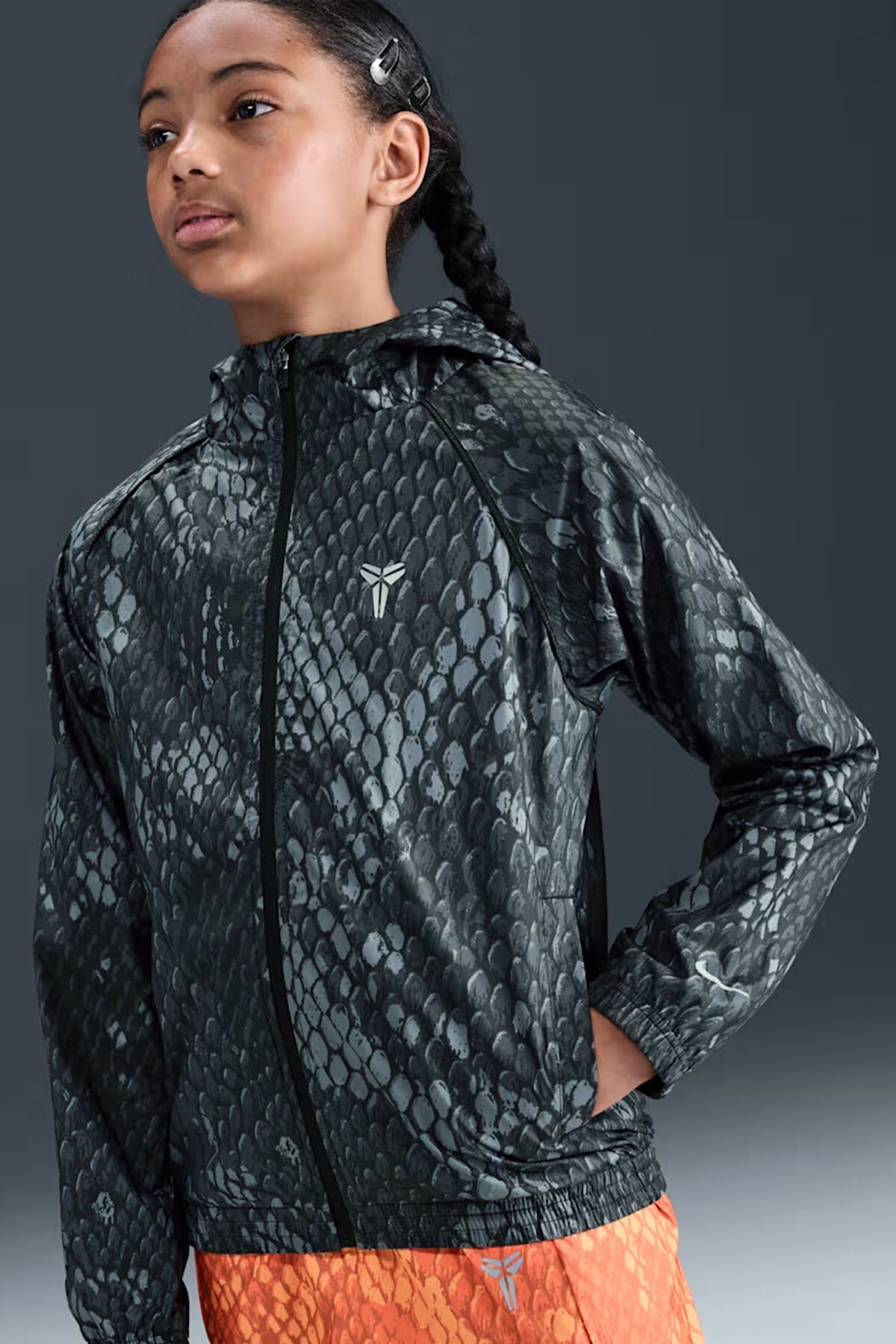 Nike Kid's Kobe Lightweight Woven Water-Repellent Jacket Dark