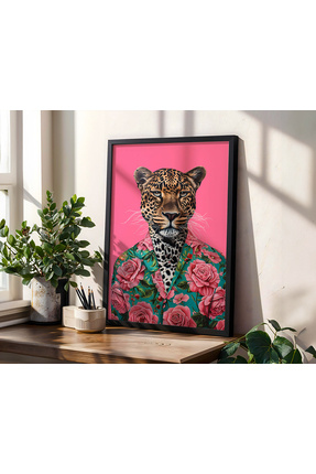 RARE DESIGN'S Vahşi Zarafet - Modern Kaplan Figürlü Çerçeveli Poster Duvar Ta...