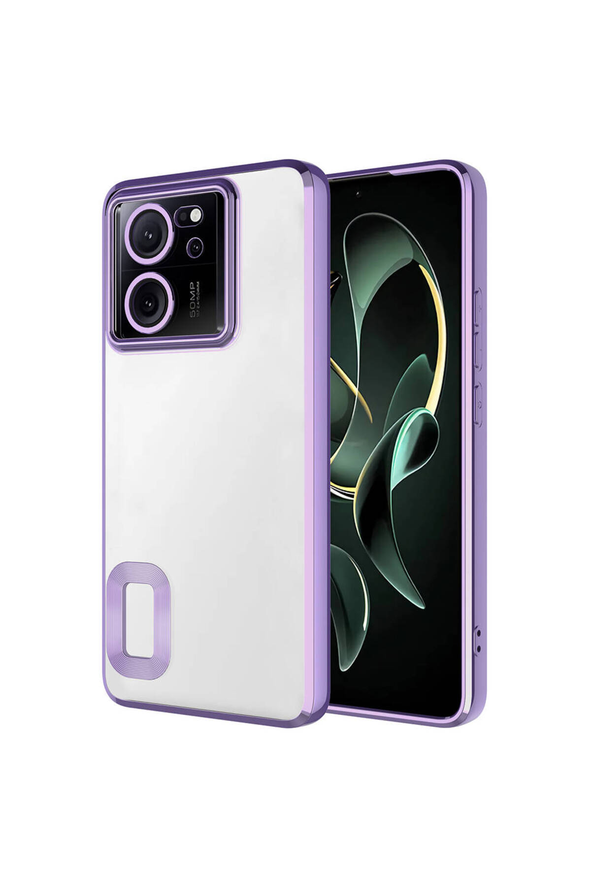 Mi 13T Pro Kılıf Kamera Korumalı Logo Gösteren OYO Omega Kapak - Lila