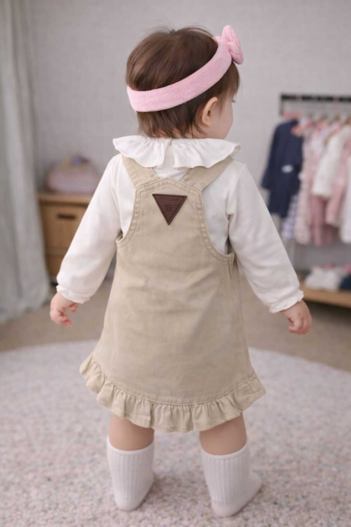 CROCODAYS Kız Çocuk Kot (JEANS) Tavşan Oyuncaklı Badili Jile Takımı (6/9/12/18) Ay fotoğrafı 3 (önizleme)