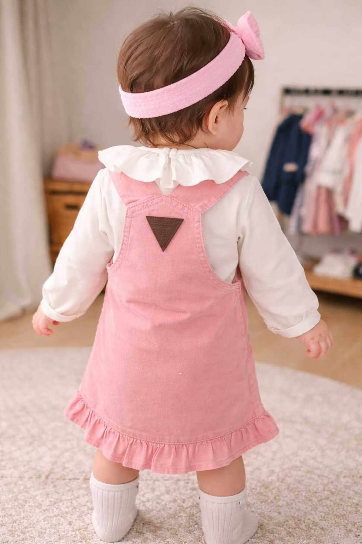 CROCODAYS Kız Çocuk Kot (JEANS) Tavşan Oyuncaklı Badili Jile Takımı (6/9/12/18) Ay fotoğrafı 3 (önizleme)