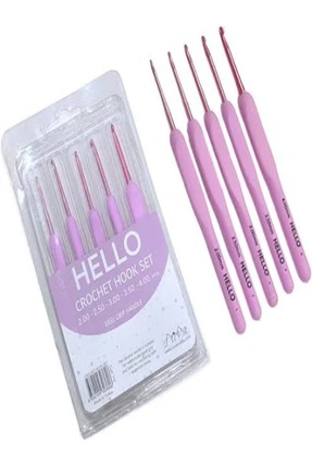 Hello Pembe Tığ Seti 5'li 2.00-2.50-3.00-3.50-4.00