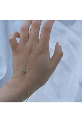 FasekGold Şahmeran Gümüş-Green Topaz Taşlı 925 Ayar Gümüş Şahmeren