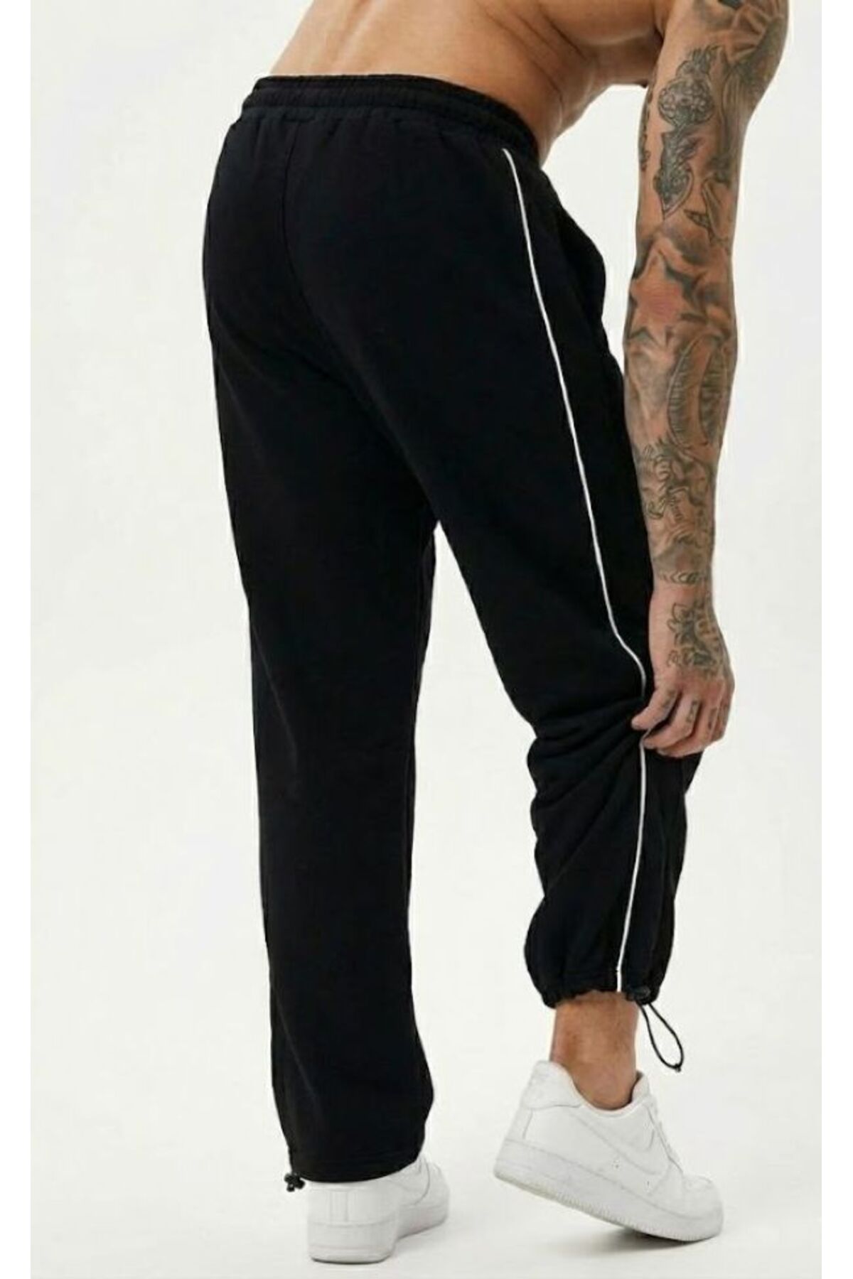 EDİZER COLLECTİON  STW Yanı Şeritli Ayarlanabilir Paça BAGGY Unisex Eşofman Altı - Görsel 2