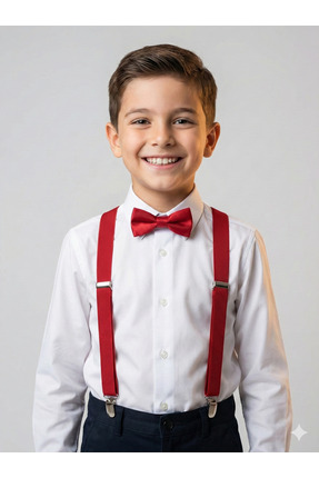 tinytrends Erkek Bebek Çocuk Askı Papyon Seti Bayram 1-12 Yaş Uyumlu