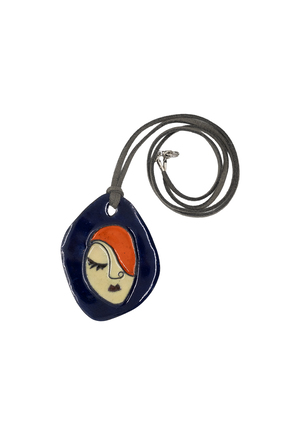 Zeytindalı Kadın Kooperatifi Soyut Kadın Yüzü Mine Kolye