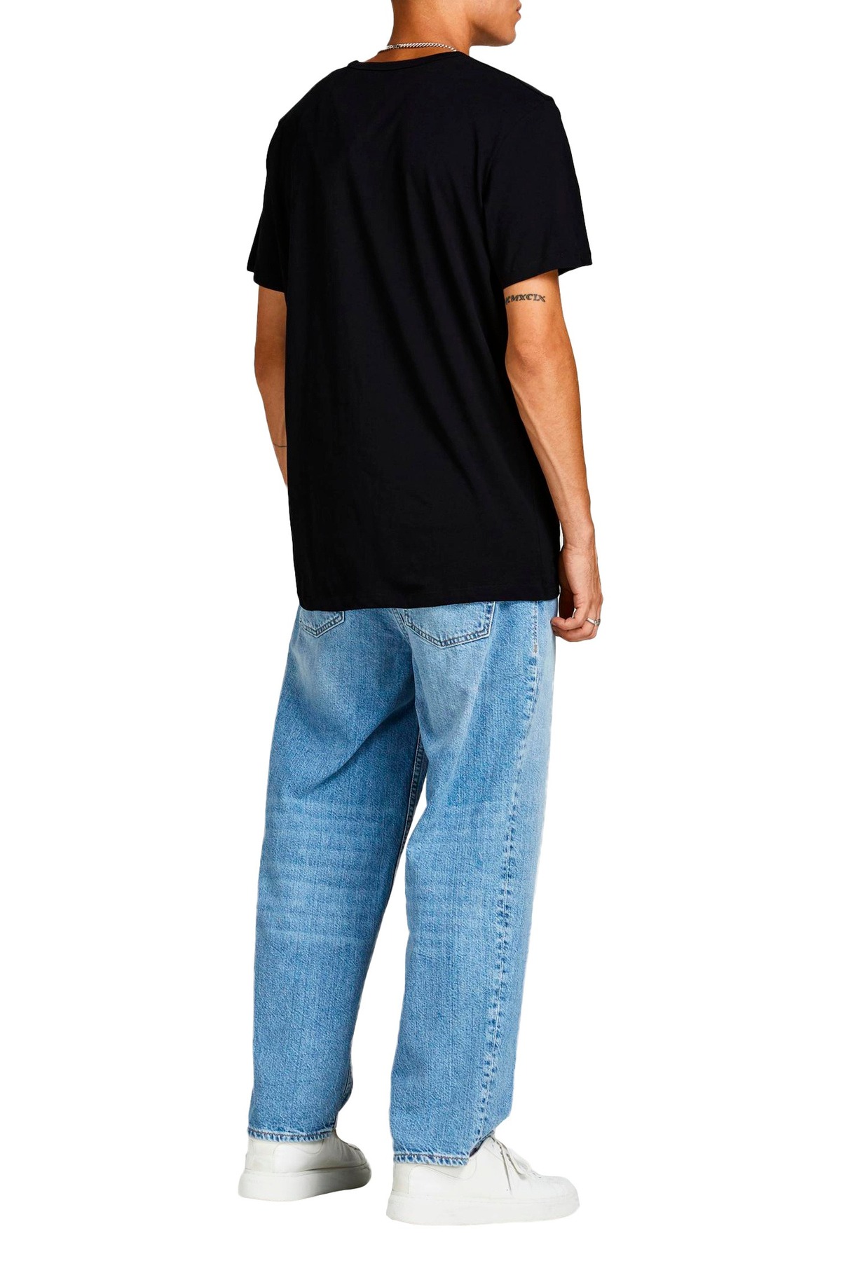 تیشرت مردانه راسته آستین کوتاه | جک اند جونز Jack & Jones 12198547-BLACK - تصویر 2
