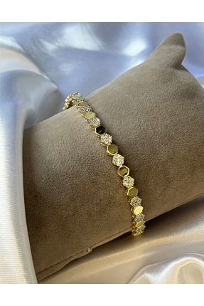 MONVEJEWELS Shay Zirkon Taş Petek Bileklik